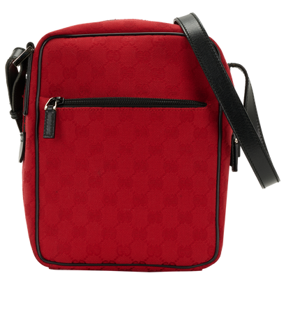 GG Messenger Bag, &pound;320, Handbags, Red, Canvas, Front view